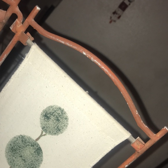 Large Vintage Desktop Divider Iron/Burlap - Picture 9 of 15